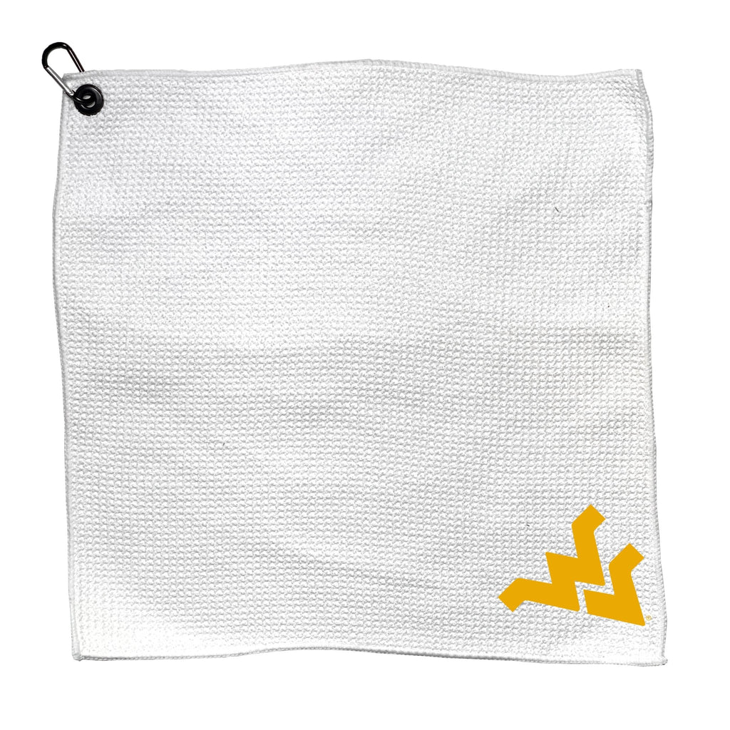 Team Golf West Virginia Golf Towels - Microfiber 15X15 White - 
