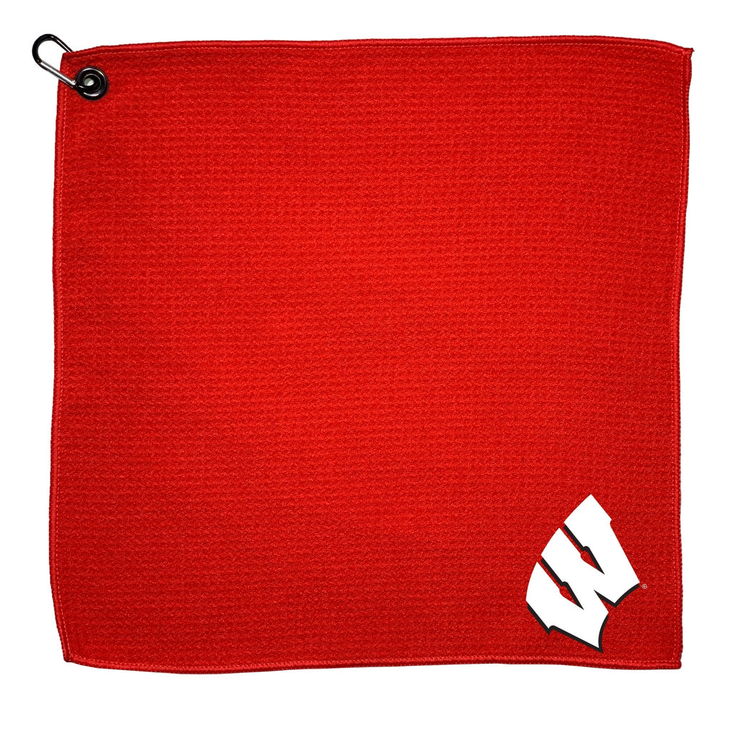 Team Golf Wisconsin Golf Towels - Microfiber 15X15 Color - 