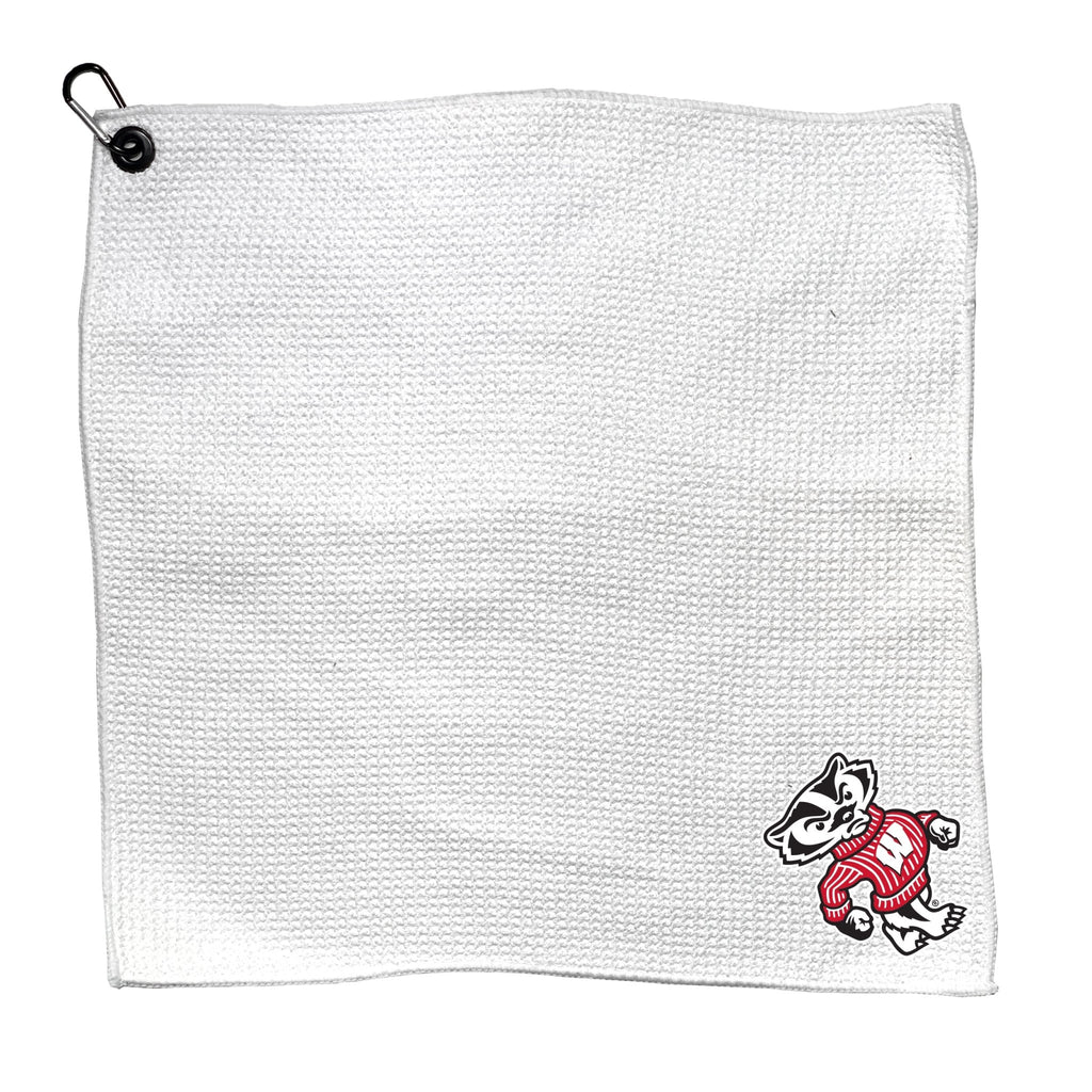 Team Golf Wisconsin Golf Towels - Microfiber 15X15 White - 