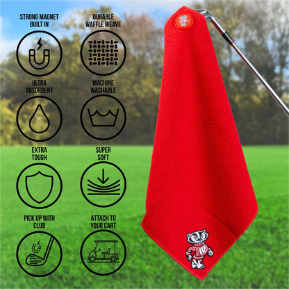 Team Golf Wisconsin Magnetic Golf Towel - Team Golf USA