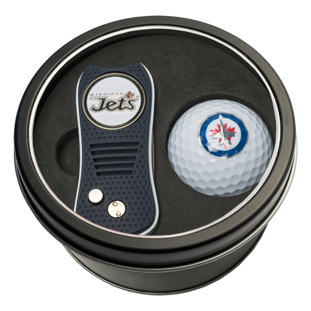 Team Golf WPG Jets Golf Gift Sets - Tin - Divot Tool & Golf Ball - 