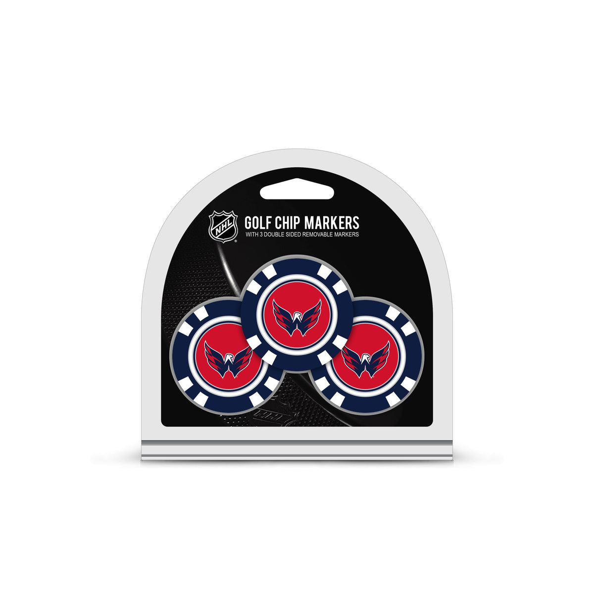 Team Golf WSH Capitals Ball Markers - 3 Pack Golf Chip Markers - 