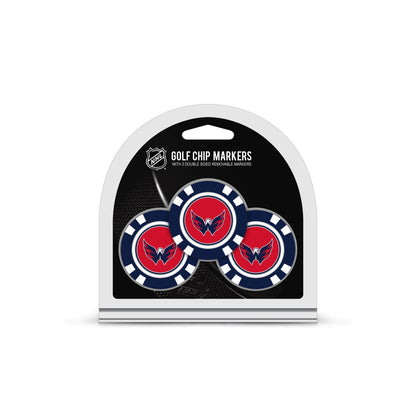 Team Golf WSH Capitals Ball Markers - 3 Pack Golf Chip Markers - 