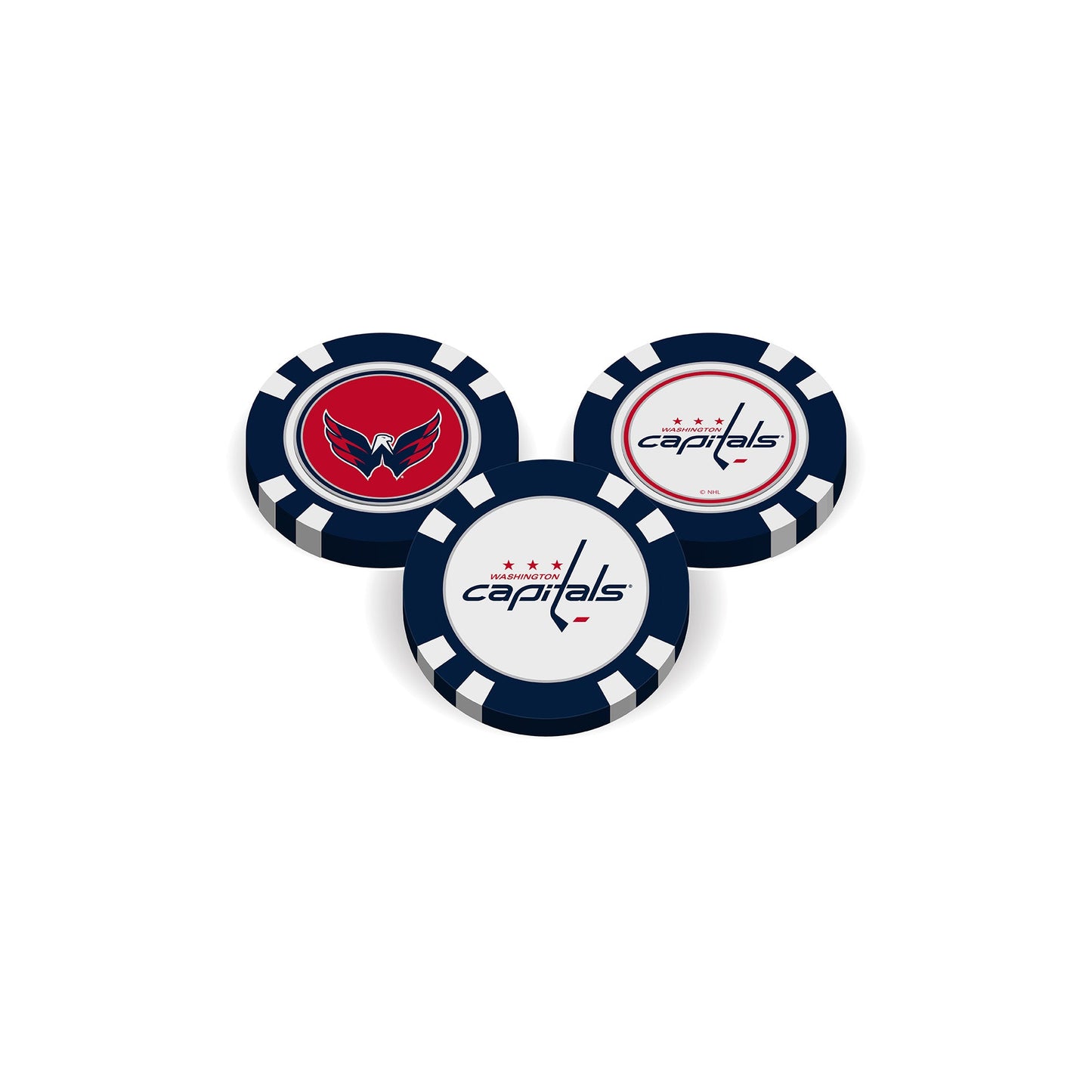 Team Golf WSH Capitals Ball Markers - Golf Chip Marker - 