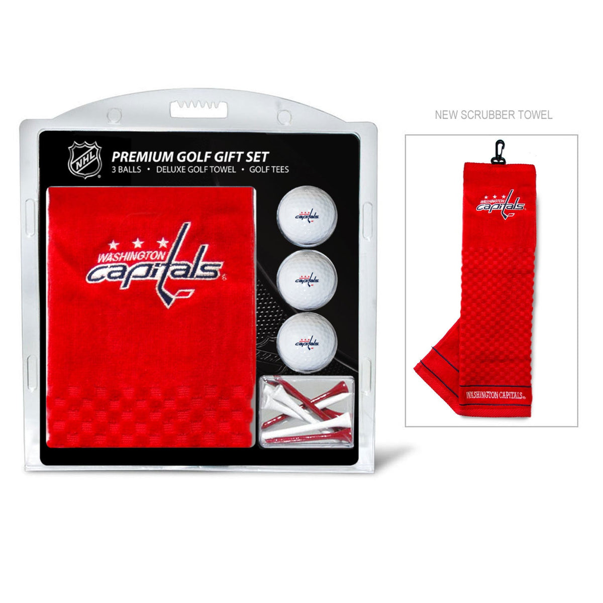 Team Golf WSH Capitals Golf Gift Sets - Embroidered Towel Gift Set - 