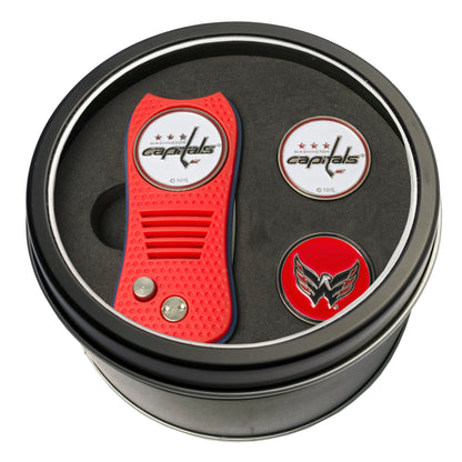 Team Golf WSH Capitals Golf Gift Sets - Tin - Divot Tool & 2 Markers - 