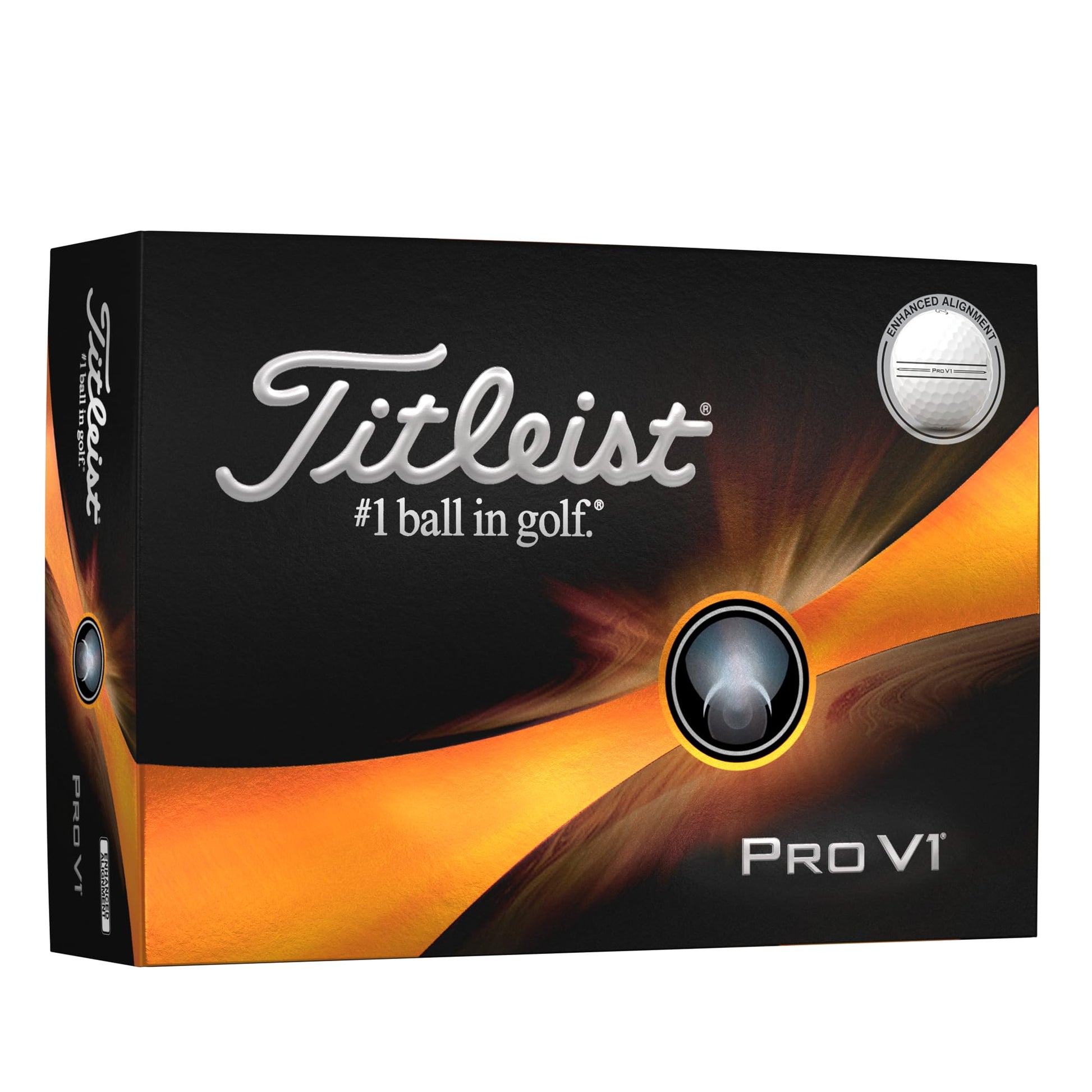 Titleist Pro V1 Golf Balls - White - Enhanced Alignment