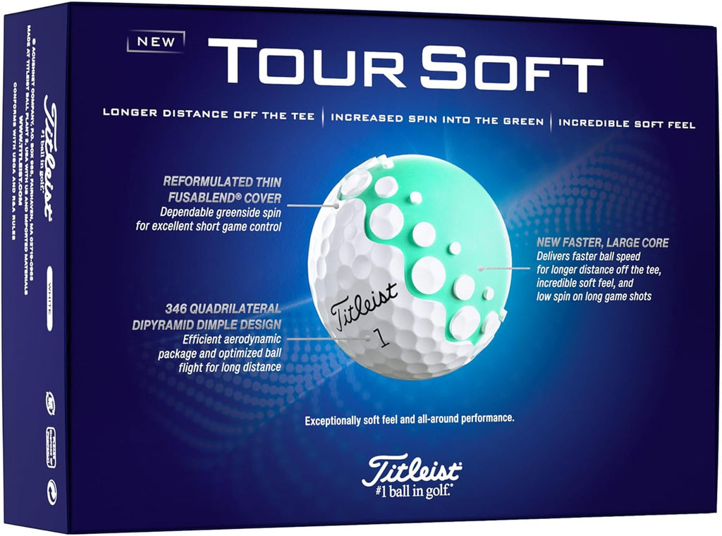 Titleist Tour Soft Golf Balls - White - 2024 Tour Soft