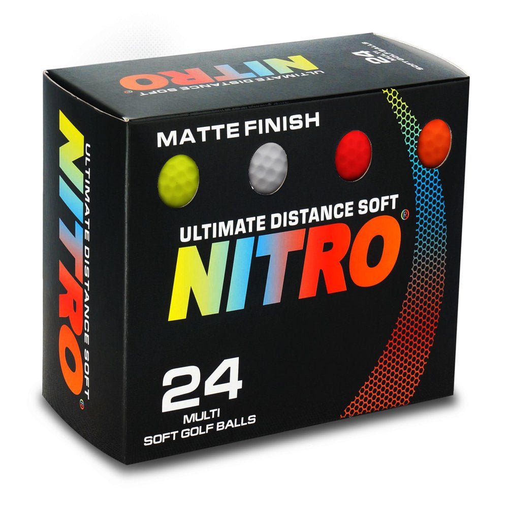 Ultimate Distance Soft Multi Golf Ball, 24-Pack, Matte - Multicolor -