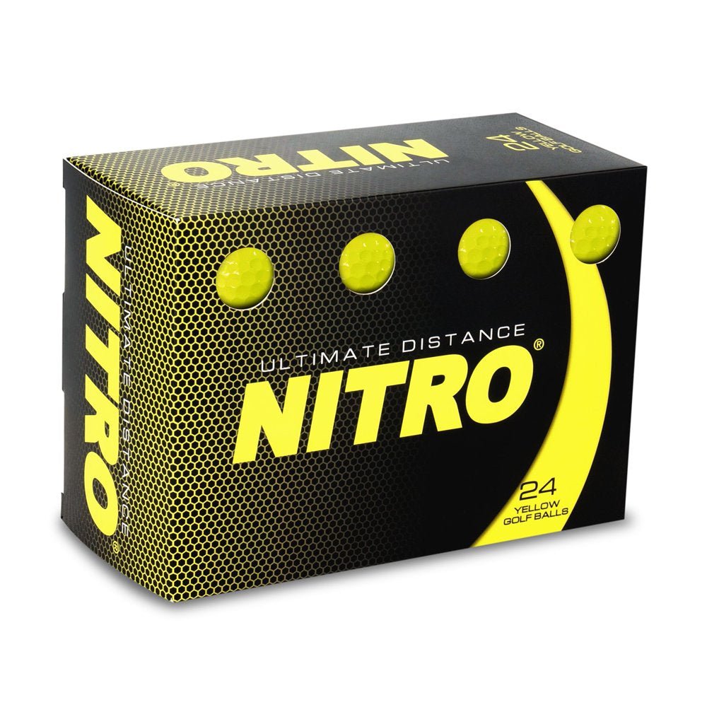 Ultimate Distance Soft Multi Golf Ball, 24-Pack, Matte - Yellow -
