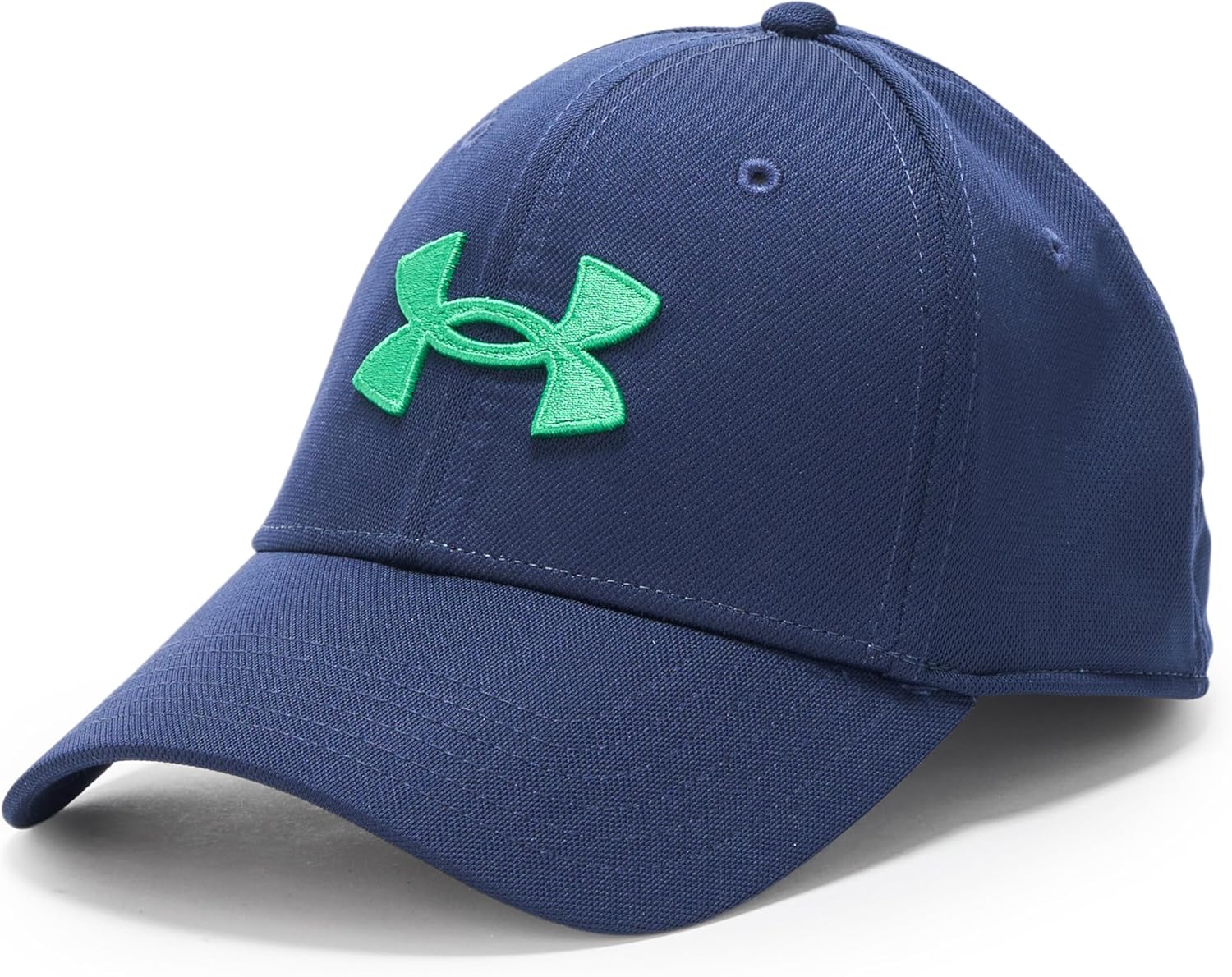 Under Armour Men's Blitzing Cap Stretch Fit - Medium - Large - (412) Midnight Navy / / Team Kelly Green