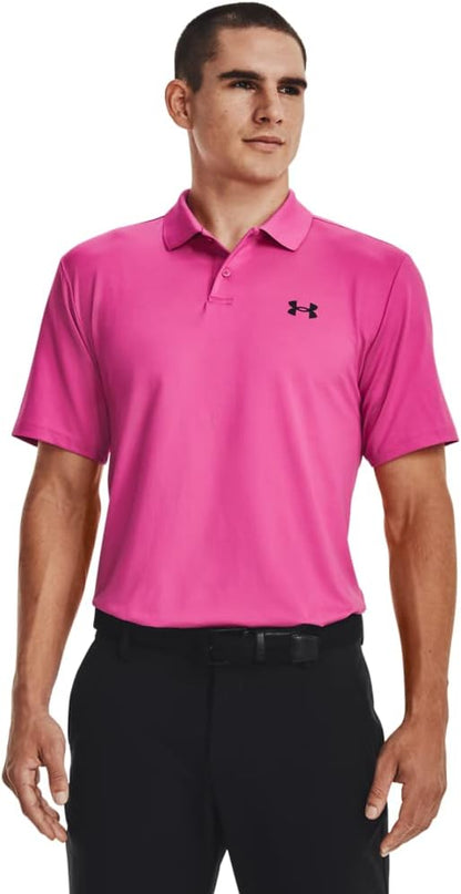 Under Armour Men's Matchplay Polo - (652) Rebel Pink / / Black - X - Small