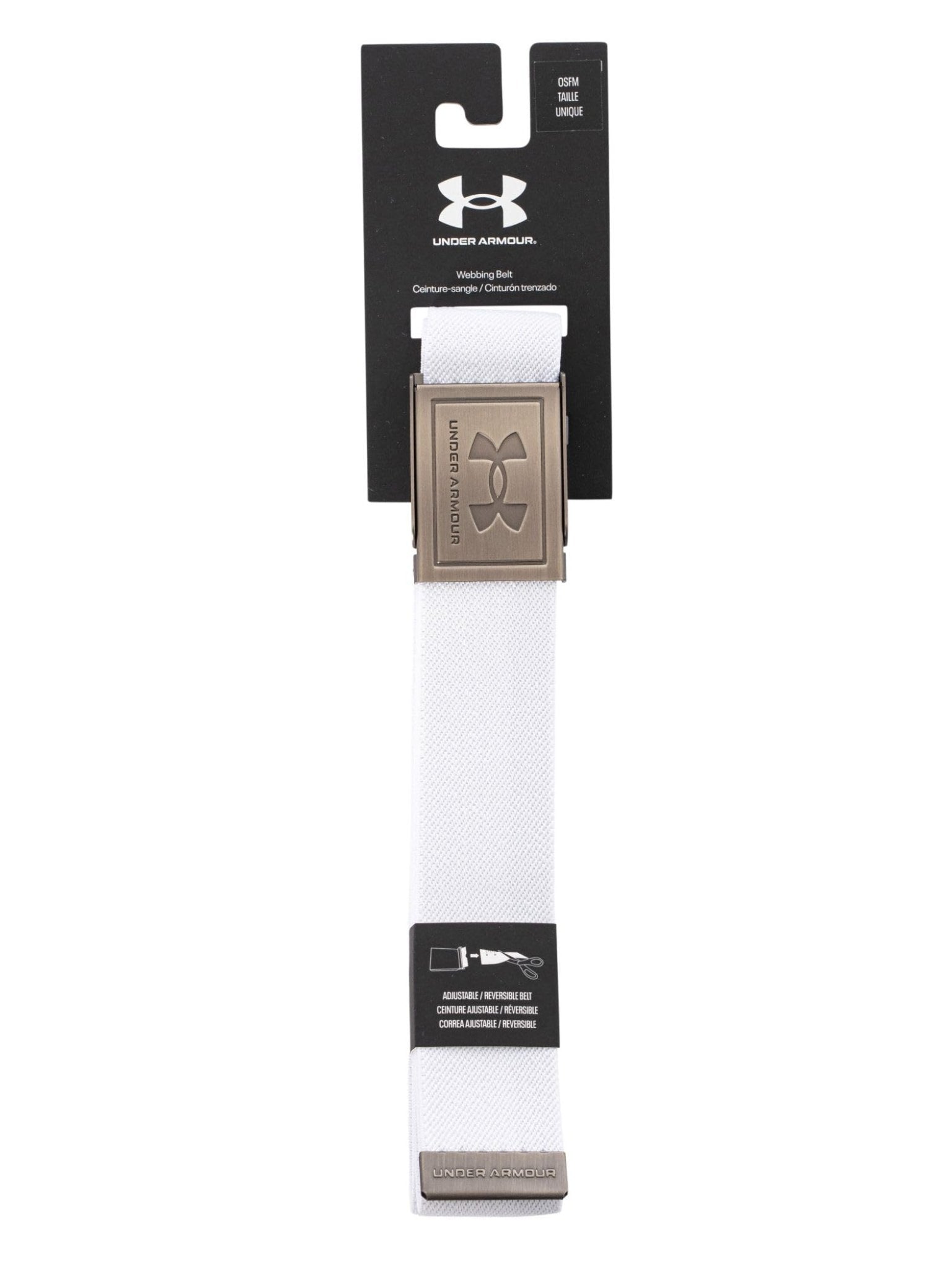 Under Armour Men's Stretch Webbing Belt - One Size Fits Most - (410) Midnight Navy / Khaki Base / Castlerock