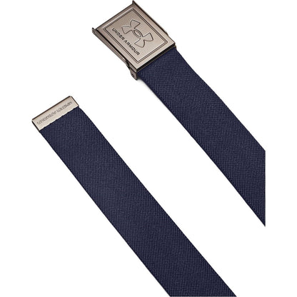 Under Armour Men's Stretch Webbing Belt - One Size Fits Most - (410) Midnight Navy / Khaki Base / Castlerock