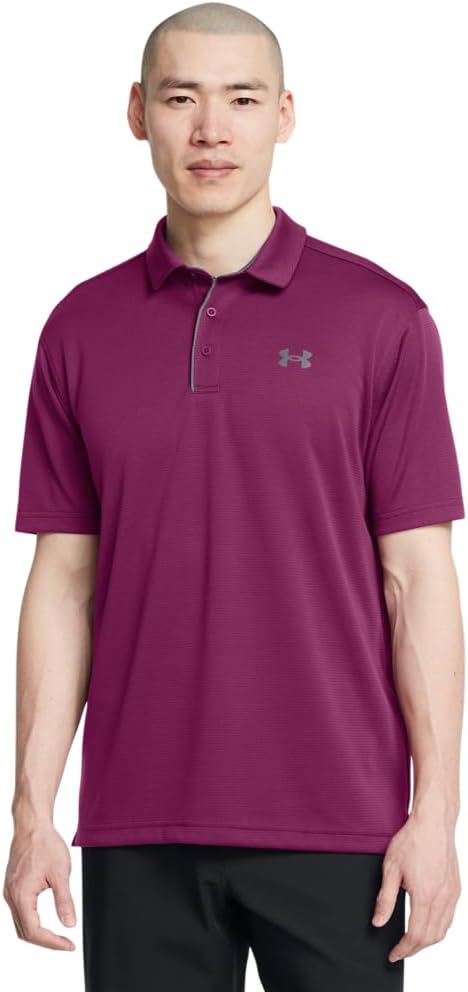 Under Armour Men's Tech Golf Polo - 3X - Large Tall - (505) Purple Gemini / / Pitch Gray