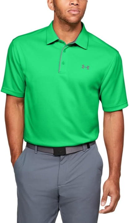 Under Armour Men's Tech Golf Polo - 4X - Large - Vapor Green (300)/Pitch Gray