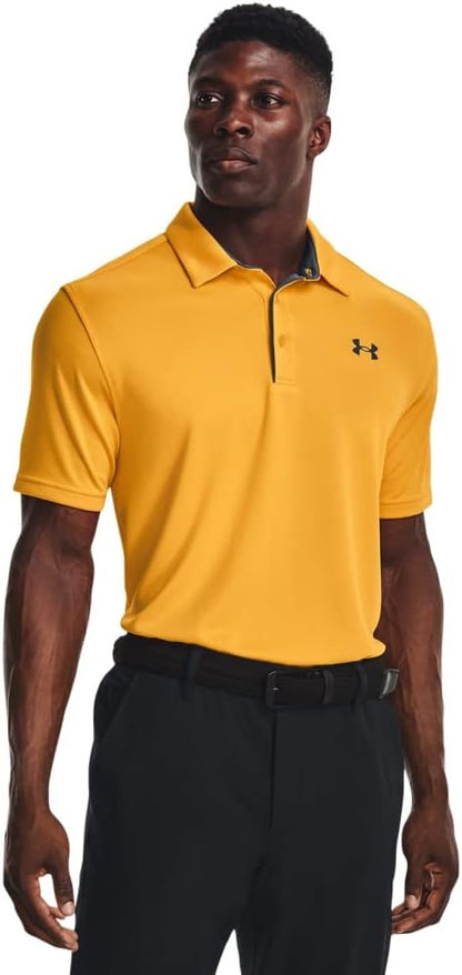 Under Armour Men's Tech Golf Polo - Large - (782) Rise / Pitch Gray / Pitch Gray