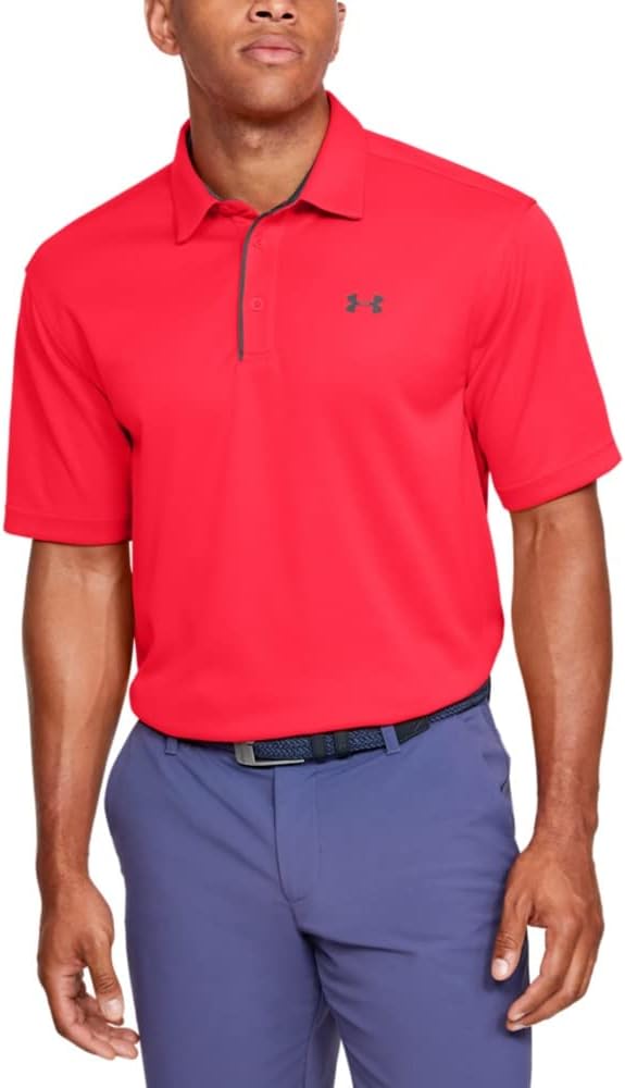 Under Armour Men's Tech Golf Polo - Medium Tall - Beta (628)/Pitch Gray