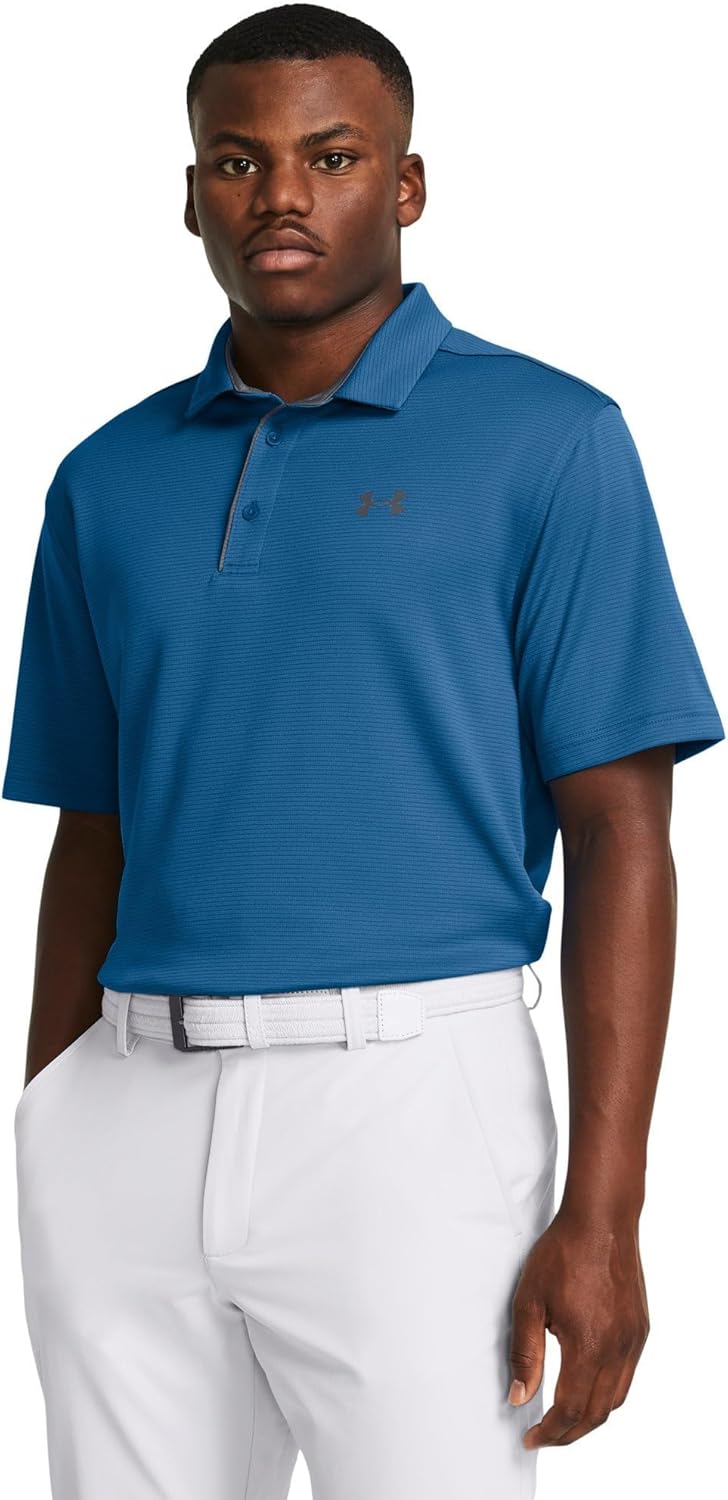 Under Armour Men's Tech Golf Polo - Medium - (406) Photon Blue / / Pitch Gray