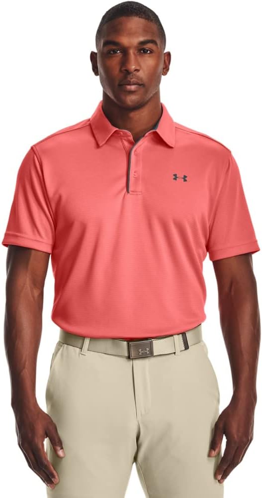 Under Armour Men's Tech Golf Polo - Small - Venom Red (690)/Pitch Gray
