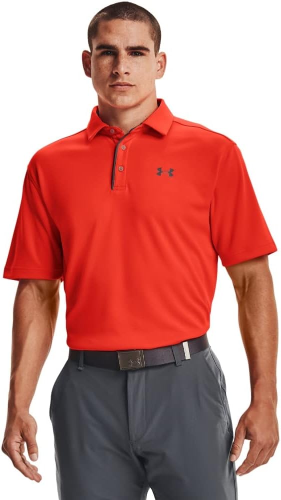 Under Armour Men's Tech Golf Polo - X - Large - Phoenix Fire (296)/Pitch Gray