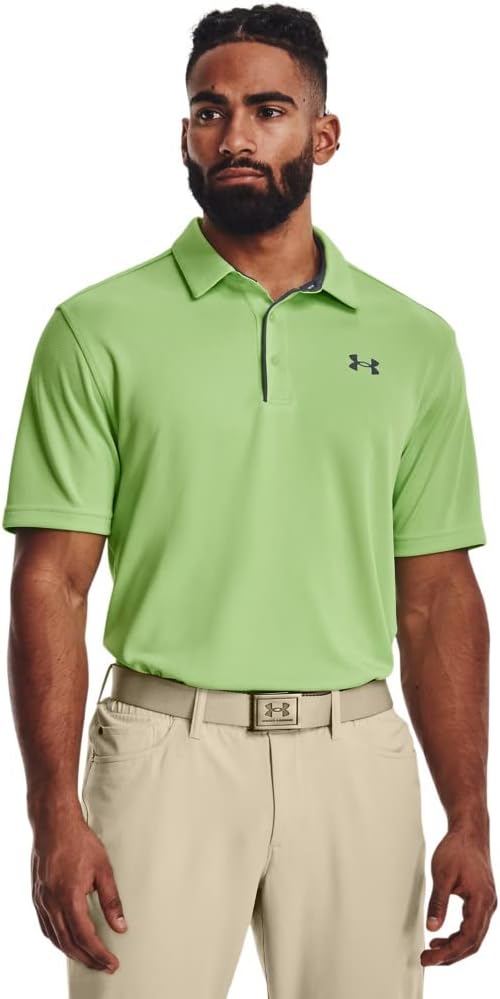 Under Armour Men's Tech Golf Polo - X - Small - (334) Key Lime / Pitch Gray / Pitch Gray
