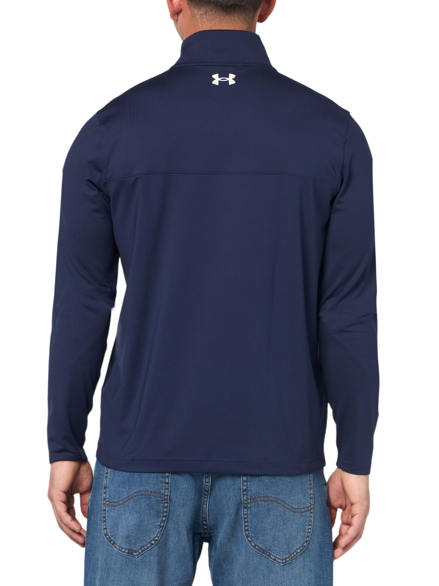Under Armour Men's Tee 2 Green 1/4 Zip - Small - (411) Midnight Navy / Downpour Gray / Cyber Green