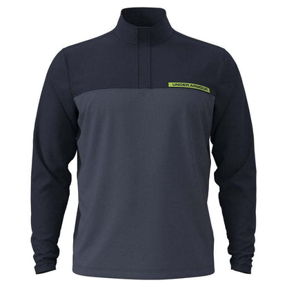 Under Armour Men's Tee 2 Green 1/4 Zip - X - Large - (411) Midnight Navy / Downpour Gray / Cyber Green