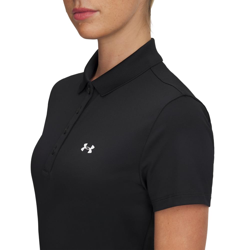 Under Armour Women's Active Short Sleeve Polo - Large - (100) White / / Halo Gray