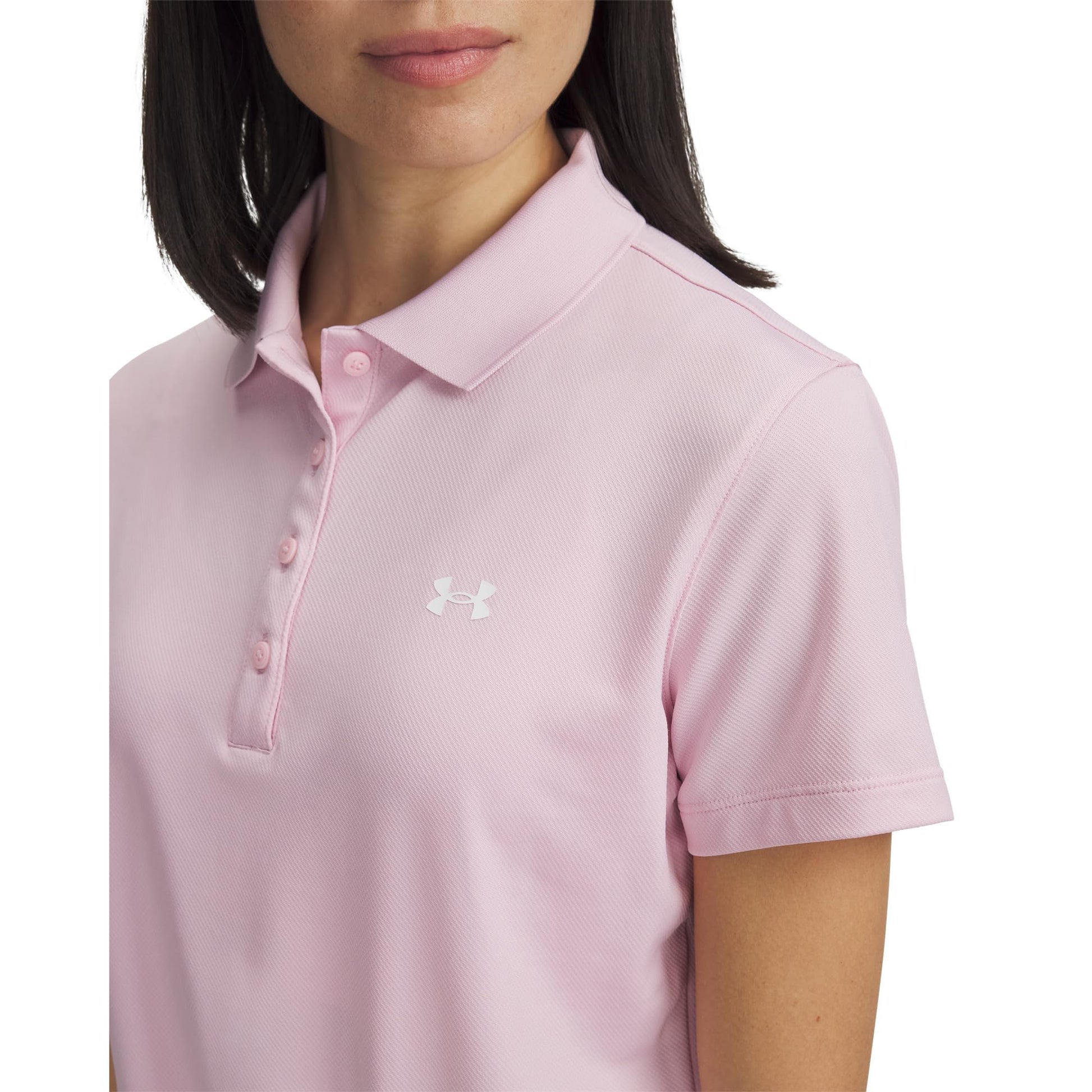 Under Armour Women's Active Short Sleeve Polo - Large - (100) White / / Halo Gray