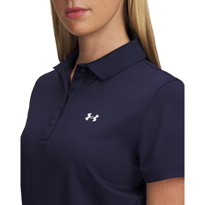 Under Armour Women's Active Short Sleeve Polo - Large - (100) White / / Halo Gray