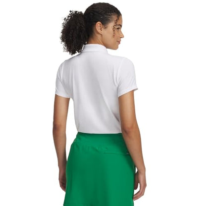 Under Armour Women's Active Short Sleeve Polo - Large - (100) White / / Halo Gray
