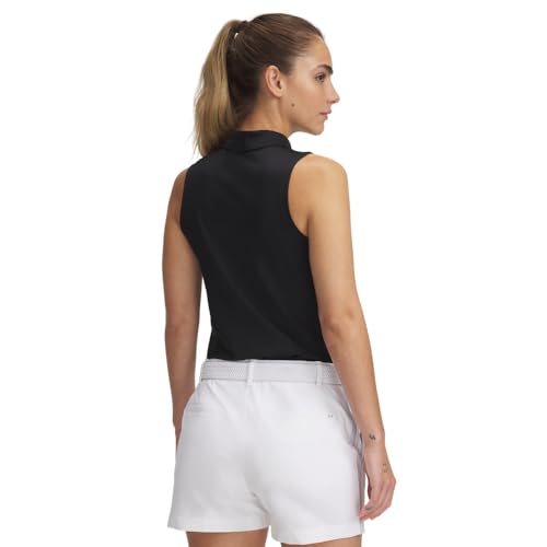 Under Armour Women's Active Sleeveless Polo - X - Large - (001) Black / / White