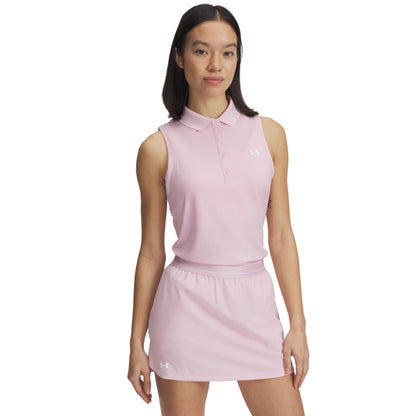 Under Armour Women's Active Sleeveless Polo - X - Small - (647) Prime Pink / / White
