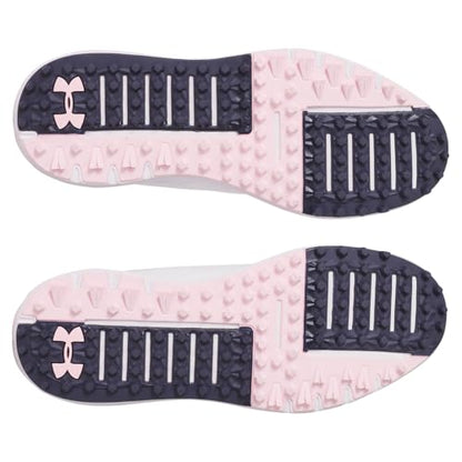 Under Armour Women's Drive Fade Spikeless Sneaker - 8.5 - (101) White/Prime Pink/Midnight Navy