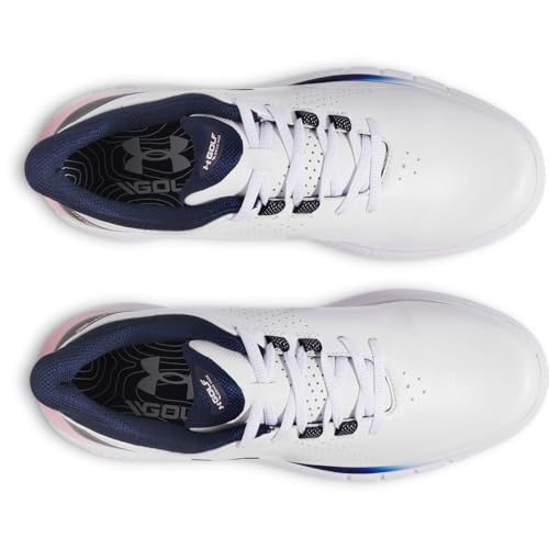 Under Armour Women's Drive Fade Spikeless Sneaker - 8.5 - (101) White/Prime Pink/Midnight Navy