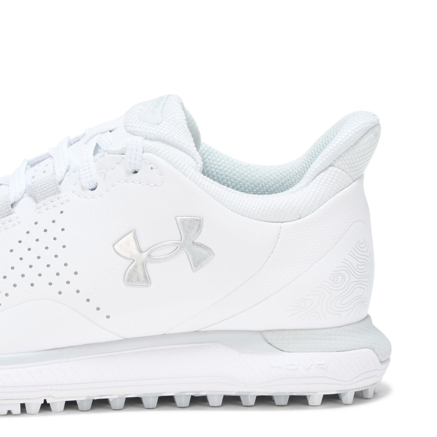Under Armour Women's Drive Fade Spikeless Sneaker - 8.5 - (101) White/Prime Pink/Midnight Navy