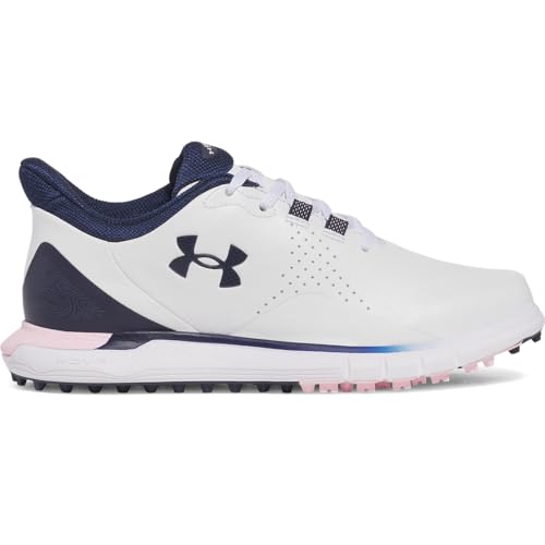 Under Armour Women's Drive Fade Spikeless Sneaker - 8.5 - (101) White/Prime Pink/Midnight Navy