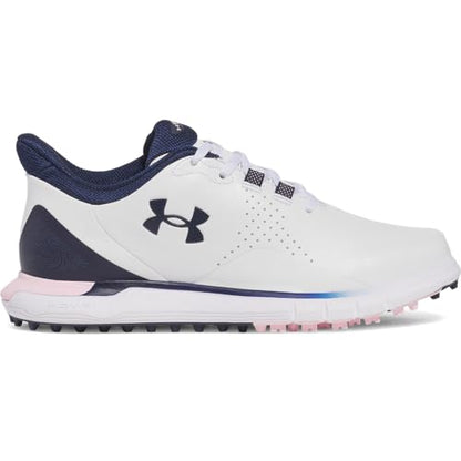 Under Armour Women's Drive Fade Spikeless Sneaker - 8.5 - (101) White/Prime Pink/Midnight Navy
