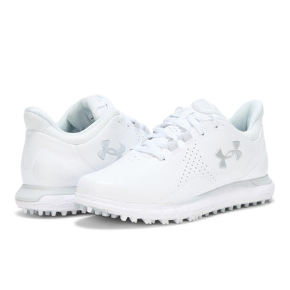 Under Armour Women's Drive Fade Spikeless Sneaker - 8.5 - (101) White/Prime Pink/Midnight Navy