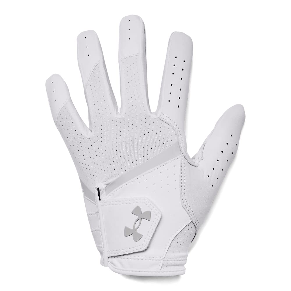 Under Armour Women's Iso - Chill Golf Glove - Left Hand Large - (100) White / Halo Gray / Halo Gray