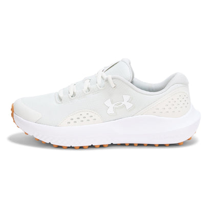 Under Armour Women's Surge Golf Cleat Sneaker - 7.5 - (100) Distant Gray/White/Metallic Silver