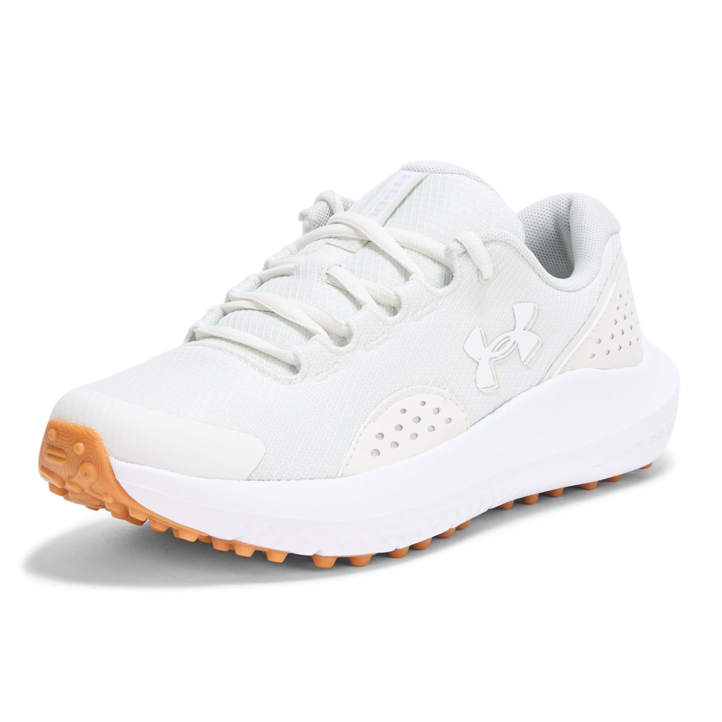 Under Armour Women's Surge Golf Cleat Sneaker - 7.5 - (100) Distant Gray/White/Metallic Silver