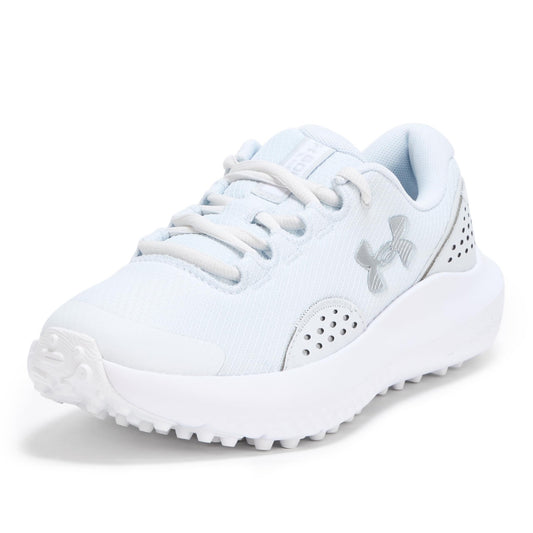 Under Armour Women's Surge Golf Cleat Sneaker - 7.5 - (100) Distant Gray/White/Metallic Silver