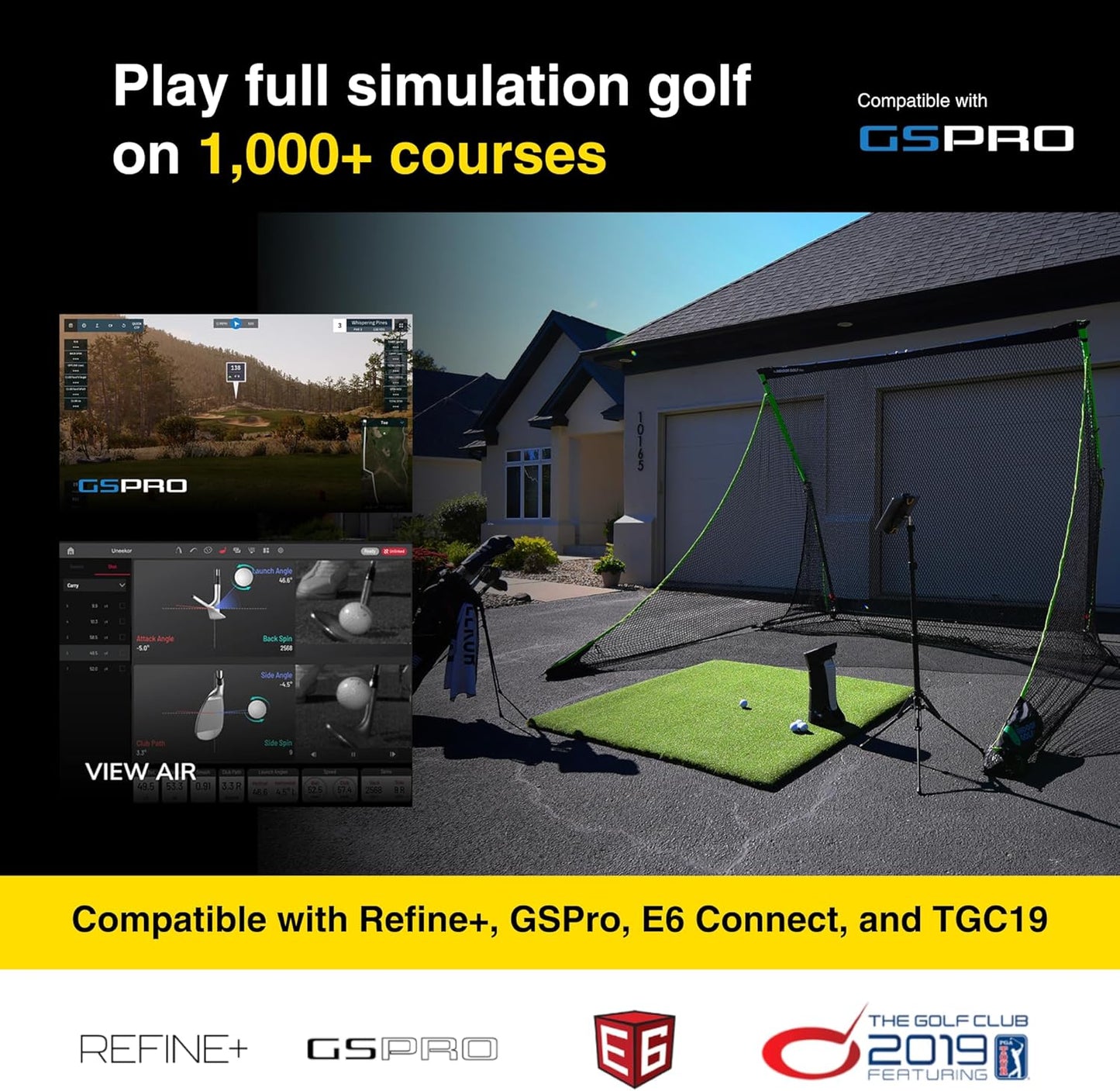 Uneekor Eye MINI - Outdoor/Indoor Golf Launch Monitor & Simulator - Uneekor