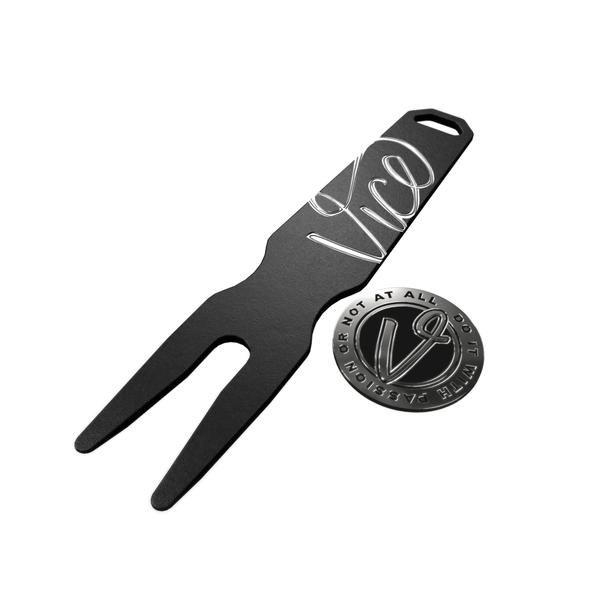 VICE Golf Gator Divot Tool + Ball Marker Set - Gunmetal - 