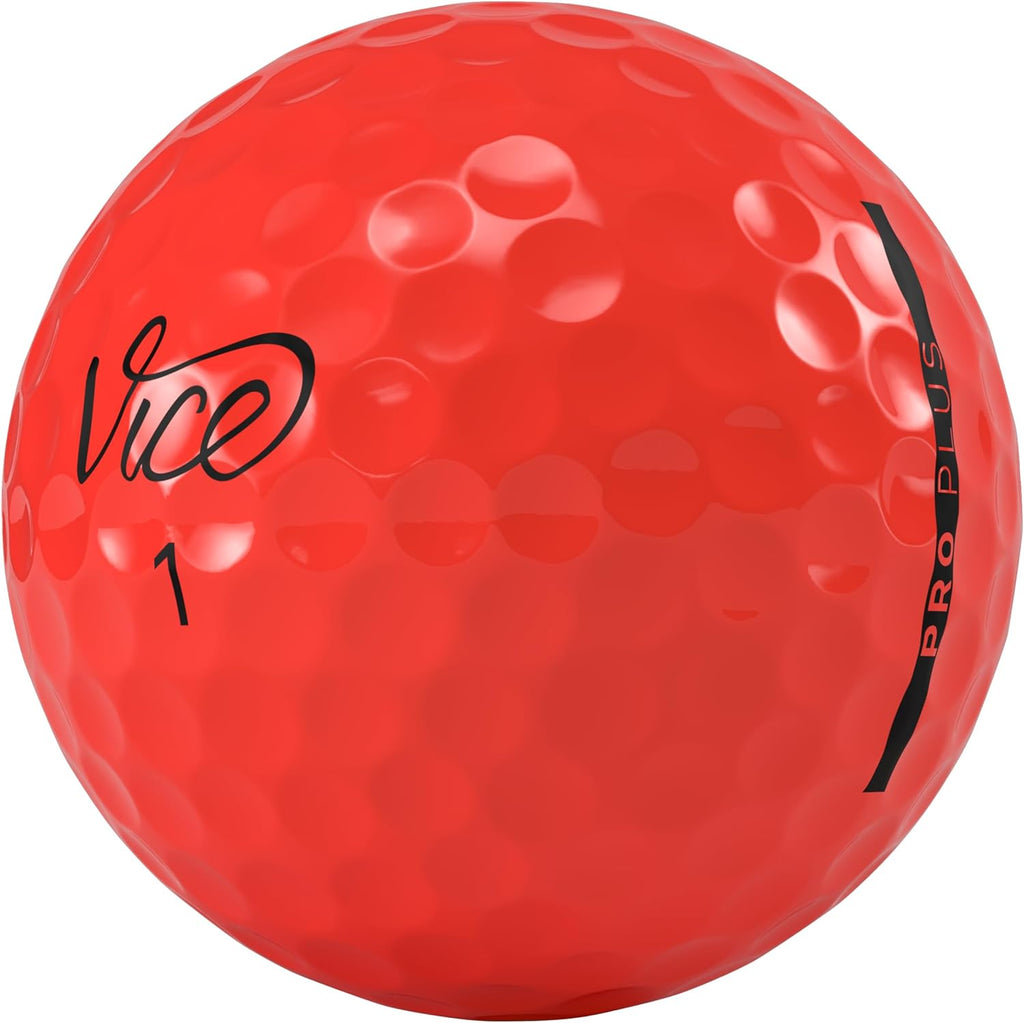 VICE Pro plus Golf Balls - Neon Red -