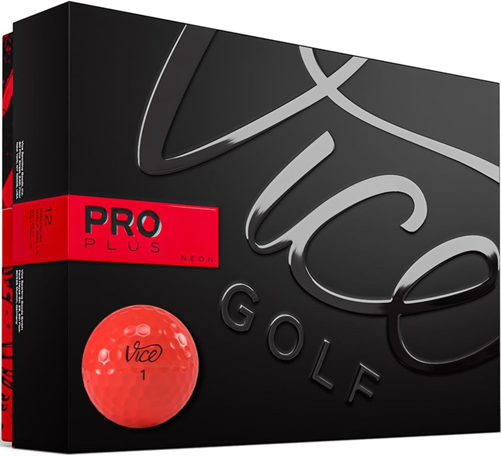 VICE Pro plus Golf Balls - Neon Red -