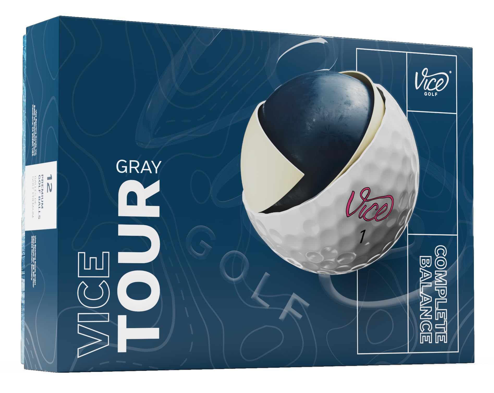 Vice Tour Golf Balls - Gray - Generation 3