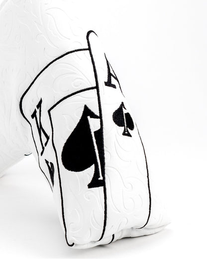 White Out Ace of Spades - Blade Putter Cover - Pins and Aces
